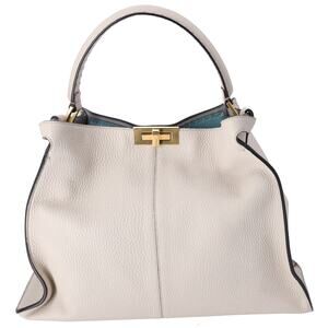 Fendi Peekaboo X-Lite Large Tote Cuoio Romano Selleria Bi-Color Beige